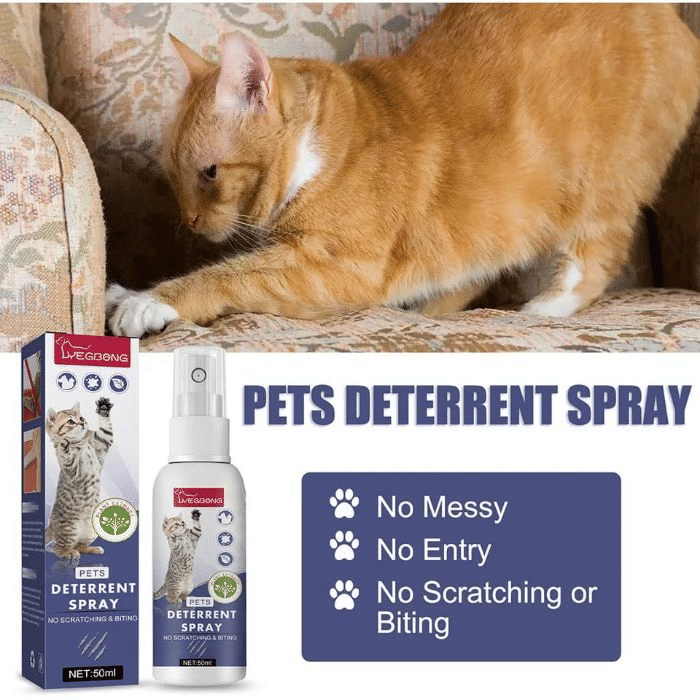 Cat Scratch Deterrent Spray Orange Scent 50ml Furniture Protector