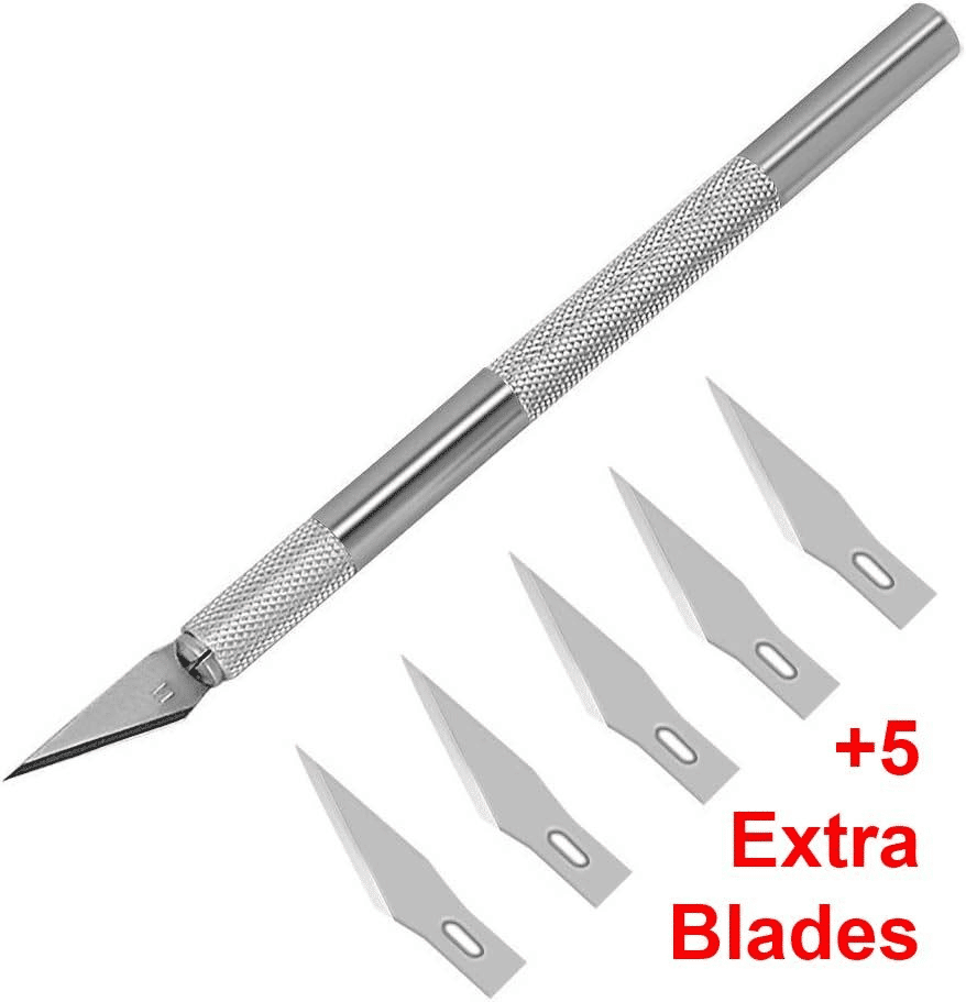 Professional Stainless Steel Precision Craft Knife Tool Set 5 Blades