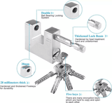 94mm Horizontal Beam Steel Padlock with 4 Keys Heavy Duty