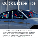 3-in-1 Car Emergency Escape Tool with Seat Belt Cutter
