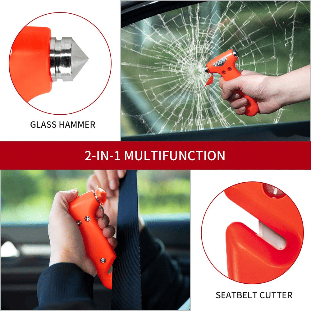3-in-1 Car Emergency Escape Tool with Seat Belt Cutter
