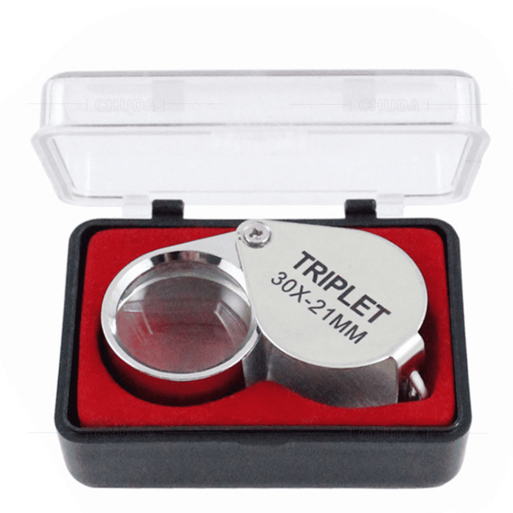 Generic 30X Portable Folding Jeweler's Loupe Magnifying Glass 21mm Silver