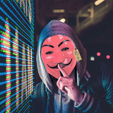 V for Vendetta Anonymous Hacker Mask Fawkes Red Cosplay