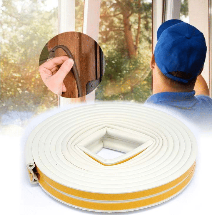 6 Metre EPDM D-Type Self-Adhesive Door and Window Sealing Strip