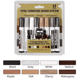 17-Piece Wood Furniture Repair Kit with Markers and Wax Sticks