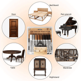 17-Piece Wood Furniture Repair Kit with Markers and Wax Sticks