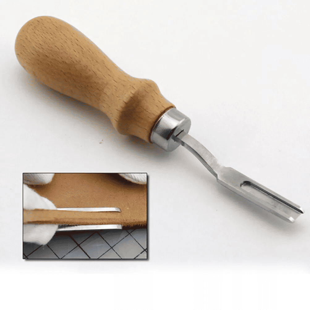 Generic 18-Piece Professional Leather Craft Tool Kit Wood Steel