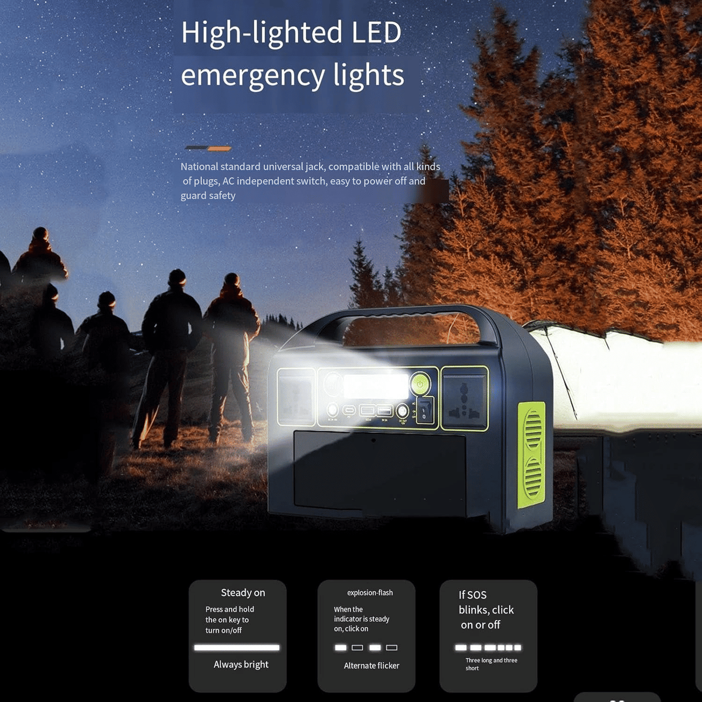 333Wh 300W Portable Power Station Generator Outdoor Camping Battery