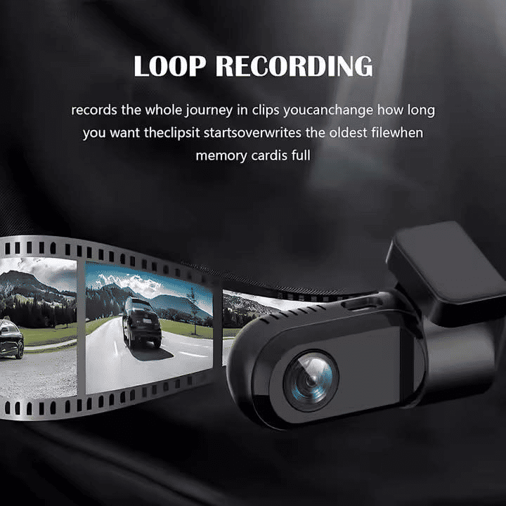 USB Car Dash Camera 720P HD with ADAS Assisted System Black