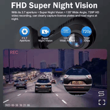 USB Car Dash Camera 720P HD with ADAS Assisted System Black