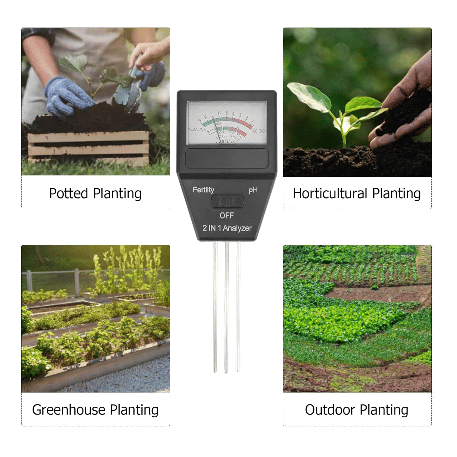 Doctor Plant 2-in-1 Soil pH and Fertility Tester Meter