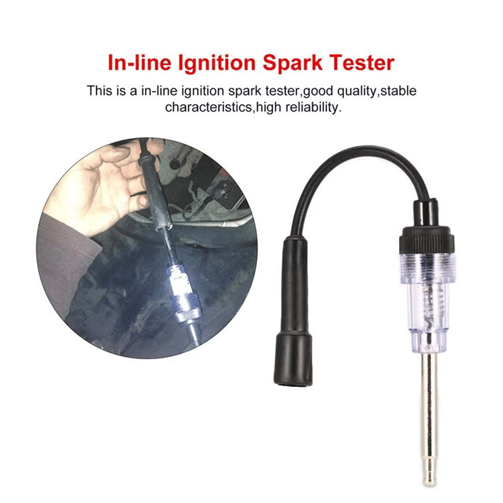 Generic Car Spark Plug Tester Inline Ignition Diagnostic Tool Black