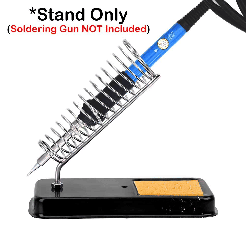 Soldering Iron Stand with Cleaning Sponge Metal Holder