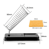 Soldering Iron Stand with Cleaning Sponge Metal Holder