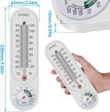 Generic Analog Mechanical Indoor Outdoor Thermohygrometer Wall Meter 3 Pack