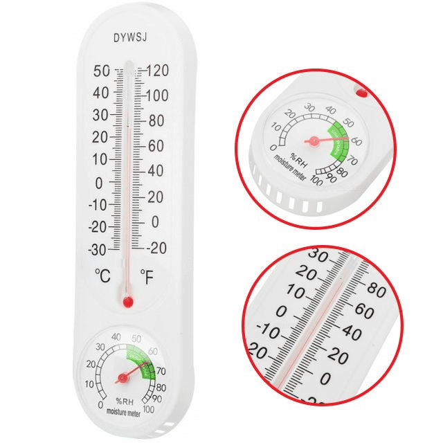 Generic Analog Mechanical Indoor Outdoor Thermohygrometer Wall Meter 3 Pack