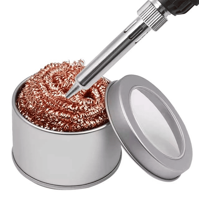 Soldering Iron Tip Cleaner Metal Dross Box Copper Wire