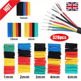 328-Piece Heat Shrink Tubing Kit Polyolefin Electrical Insulation Wrap
