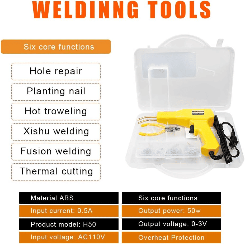 Plastic Welder Repair Kit 50W Hot Stapler for Car Bumpers