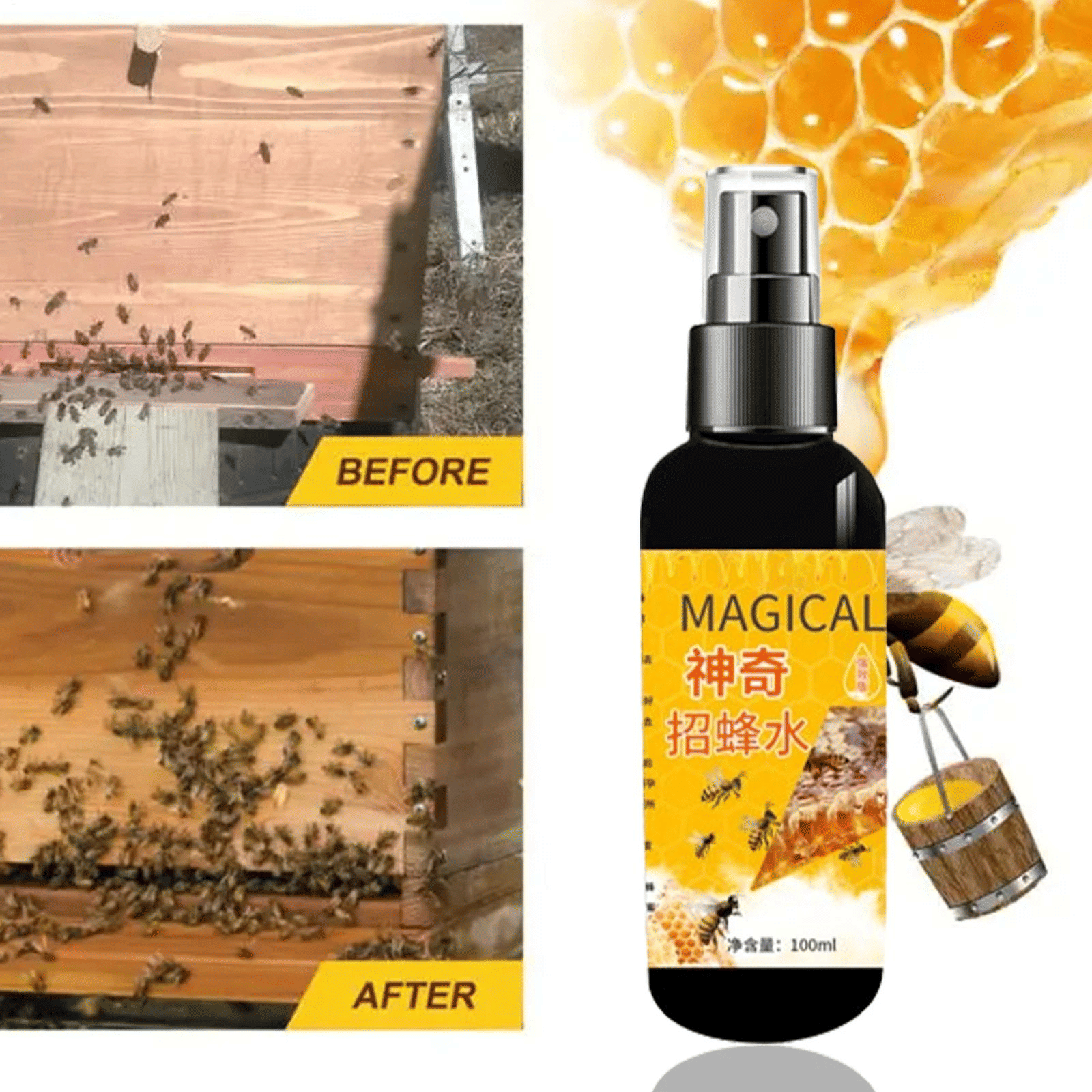 Magical Bee Attractant Spray 100ml Lure Swarms Beekeeping Liquid