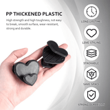 Clothes Hanger Connector Hooks Heart Shaped Cascading Organizer Black 12pcs