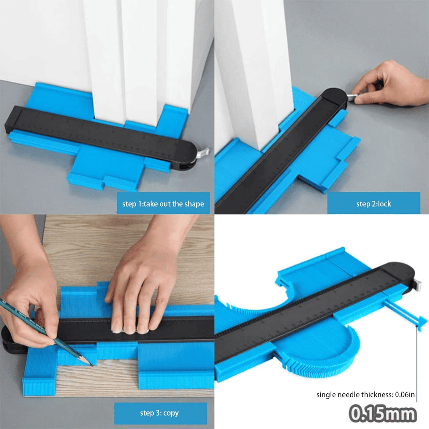 10 Inch Contour Gauge Profile Measure Ruler Duplicator Tool