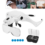 5 Lens LED Headband Magnifying Glasses Jeweler Repair Tool Kit