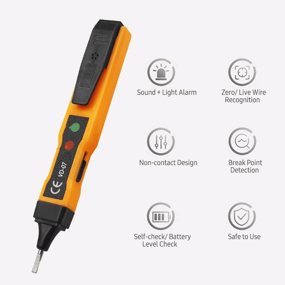 Non-Contact AC Voltage Tester Pen 70-250V AC DC Portable