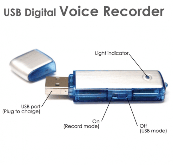 Generic 8GB Spy USB Digital Voice Recorder Pen Drive Silver