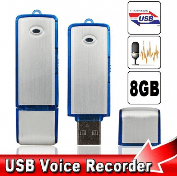 Generic 8GB Spy USB Digital Voice Recorder Pen Drive Silver