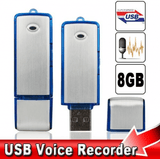 Generic 8GB Spy USB Digital Voice Recorder Pen Drive Silver