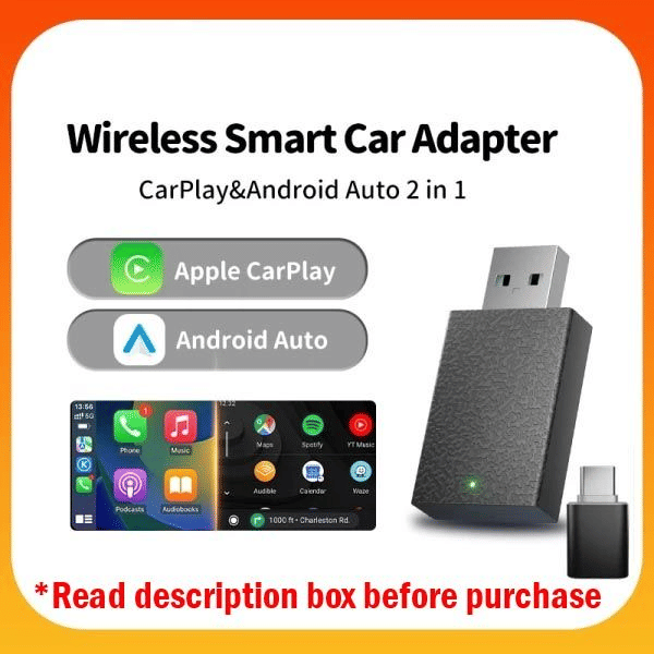 Wireless CarPlay & Android Auto USB Adapter for OEM Systems Black