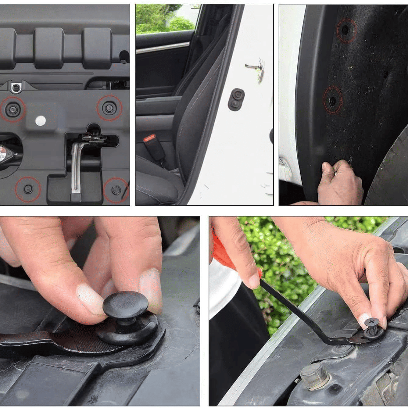 725-Piece Car Push Retainer Clip Assortment, 23 Sizes Nylon Fasteners
