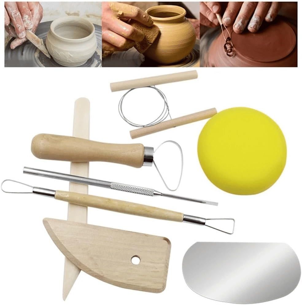 8-Piece Professional Pottery Sculpting and Modeling Tool Set