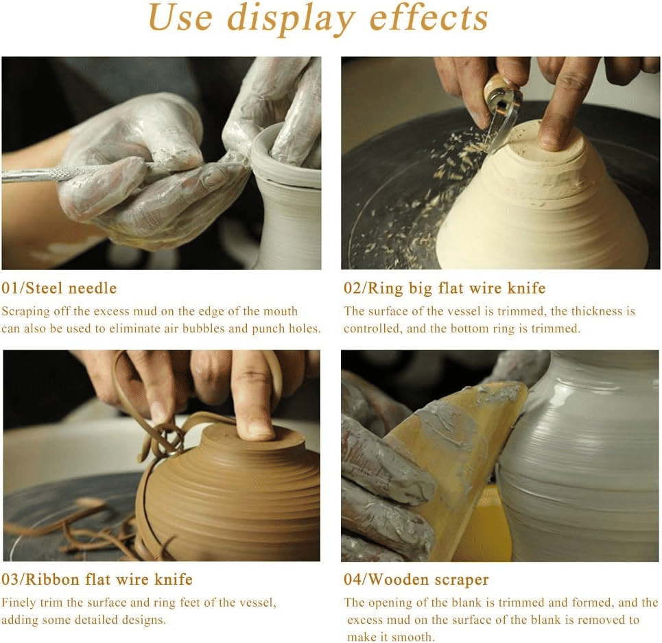 8-Piece Professional Pottery Sculpting and Modeling Tool Set