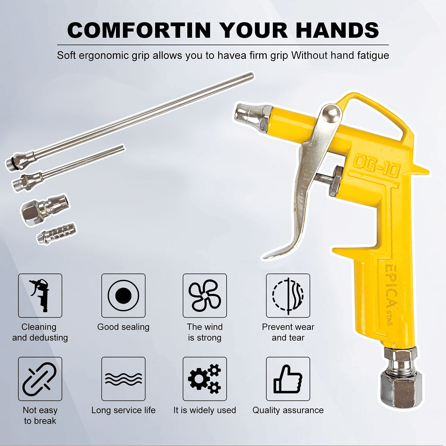 Epica Star EP-50587 5-Piece Air Blow Gun Kit Heavy Duty