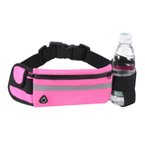 Running Belt 3 Pocket Fitness Waist Bag Waterproof Pink
