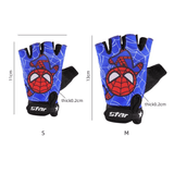 Spiderman Kids Half Finger Cycling Gloves Breathable Anti-Slip