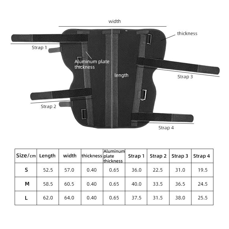 Generic Knee Immobilizer Full Leg Brace With Aluminum Support