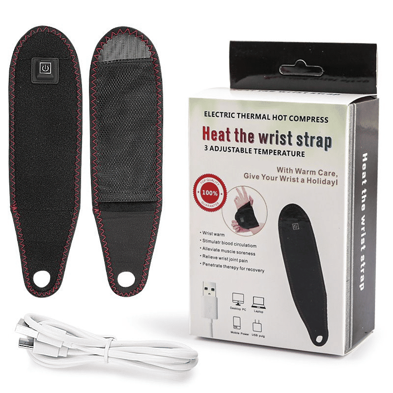 Electric Heated Wrist Brace Compression Wrap With Herb Pocket