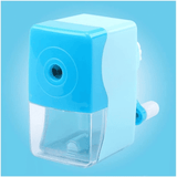 Generic Cartoon Hand Crank Pencil Sharpener for Students Blue