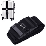 4.1m Travel Luggage Strap with 3-Dial Security Lock Black