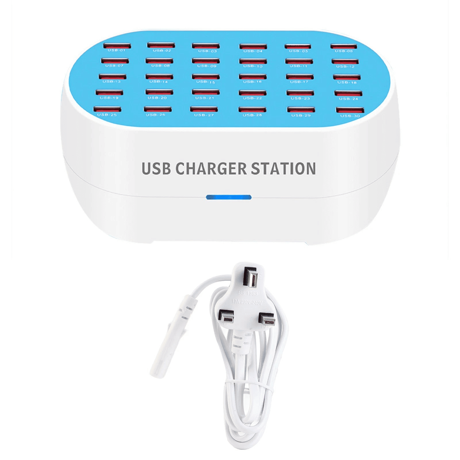 30 Port USB Smart Charging Station 160W Multi-Device Fast Charger