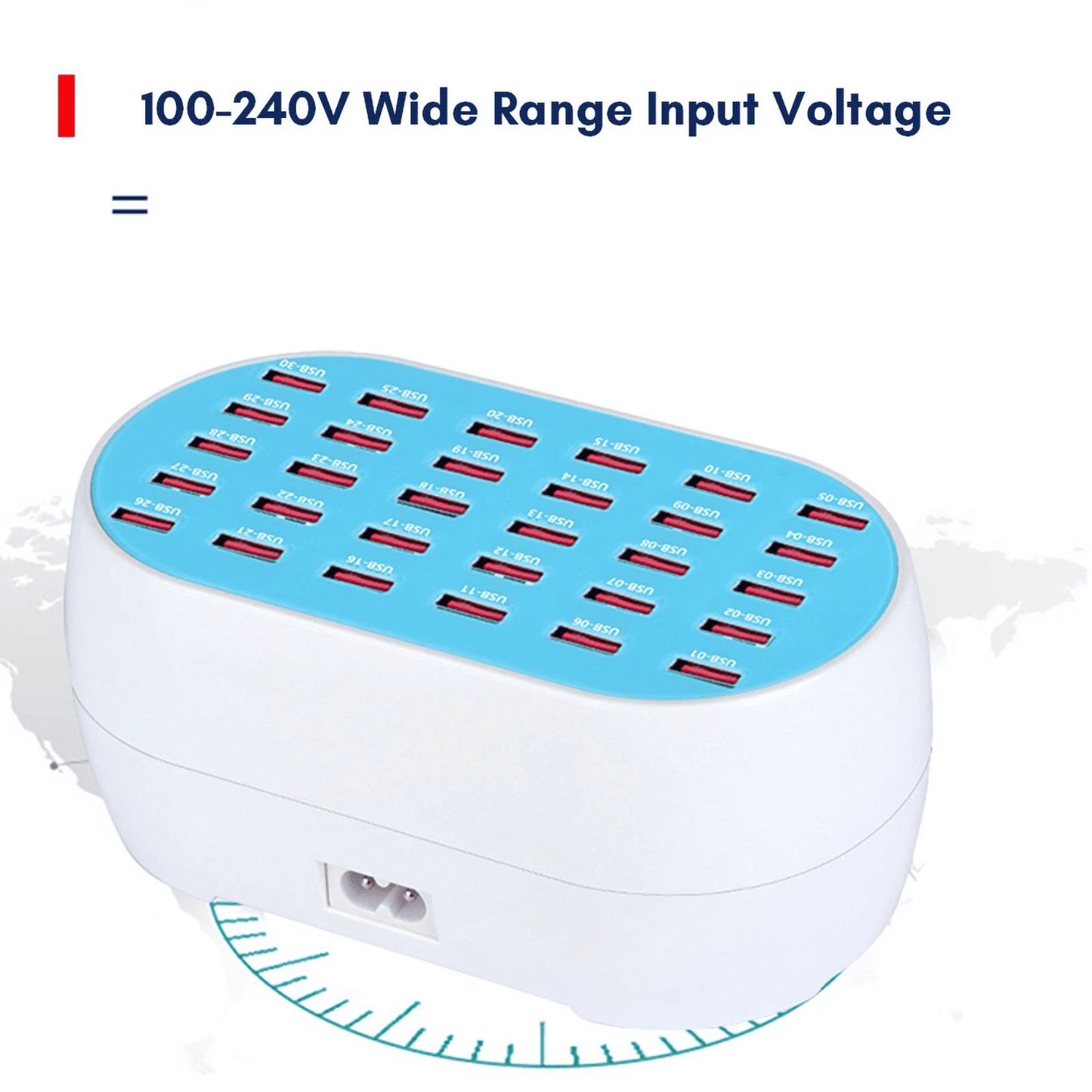 30 Port USB Smart Charging Station 160W Multi-Device Fast Charger