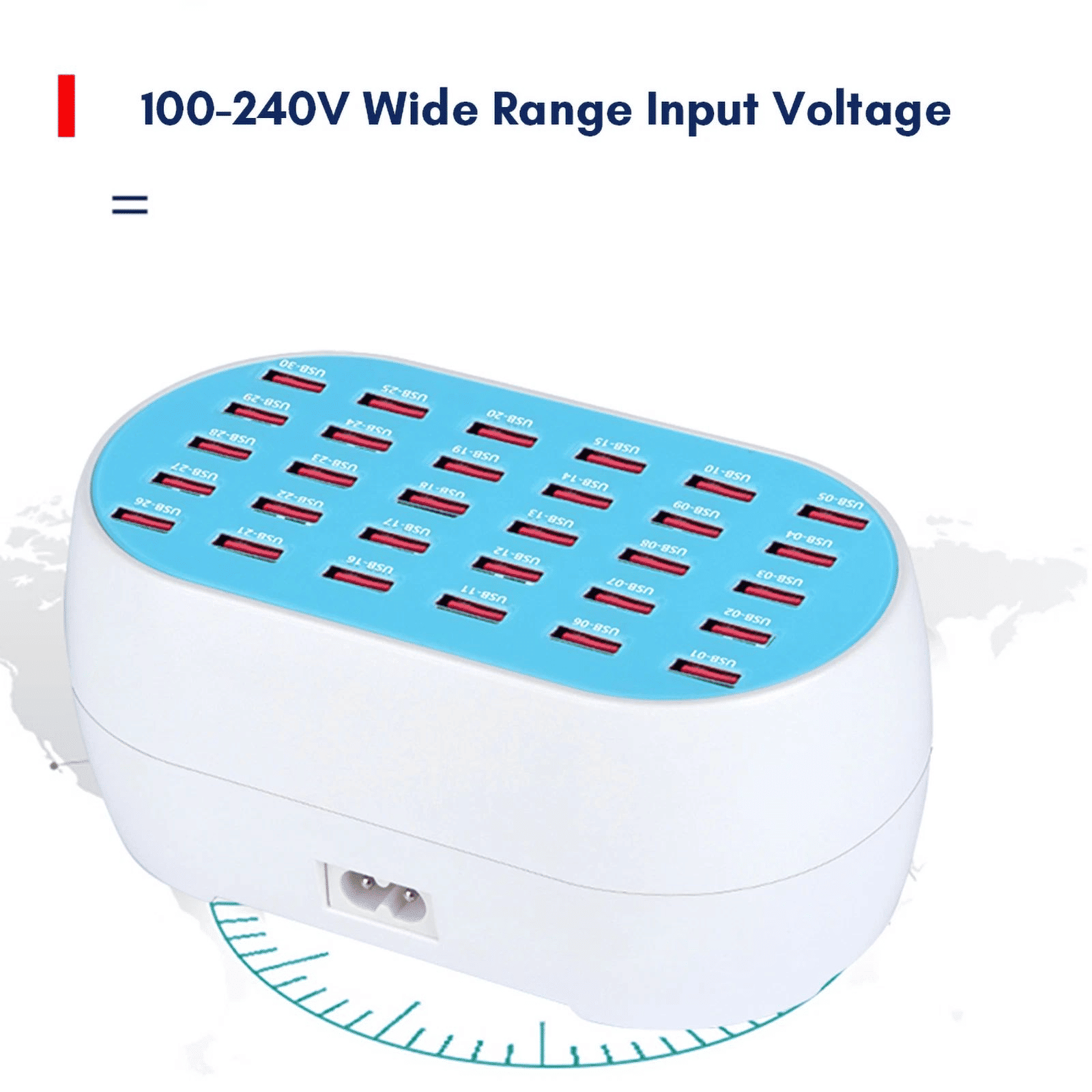 30 Port USB Smart Charging Station 160W Multi-Device Fast Charger