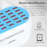 30 Port USB Smart Charging Station 160W Multi-Device Fast Charger