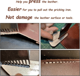 Professional Stainless Steel Leather Stitching Pulling Chopper Tool Silver