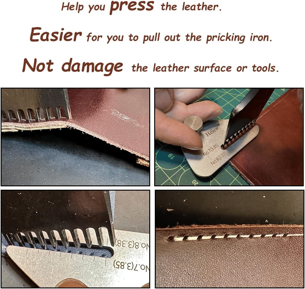 Professional Stainless Steel Leather Stitching Pulling Chopper Tool Silver