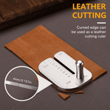 Professional Stainless Steel Leather Stitching Pulling Chopper Tool Silver