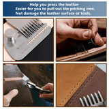 Professional Stainless Steel Leather Stitching Pulling Chopper Tool Silver